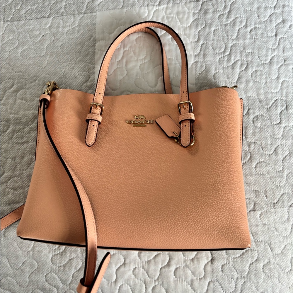 Coach sherbet orange medium size tote/crossbody